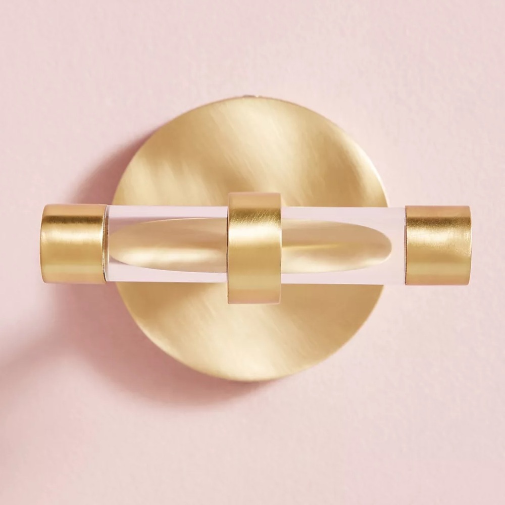 Anthropologie Mikayla Lucite Bath Hook Bronze